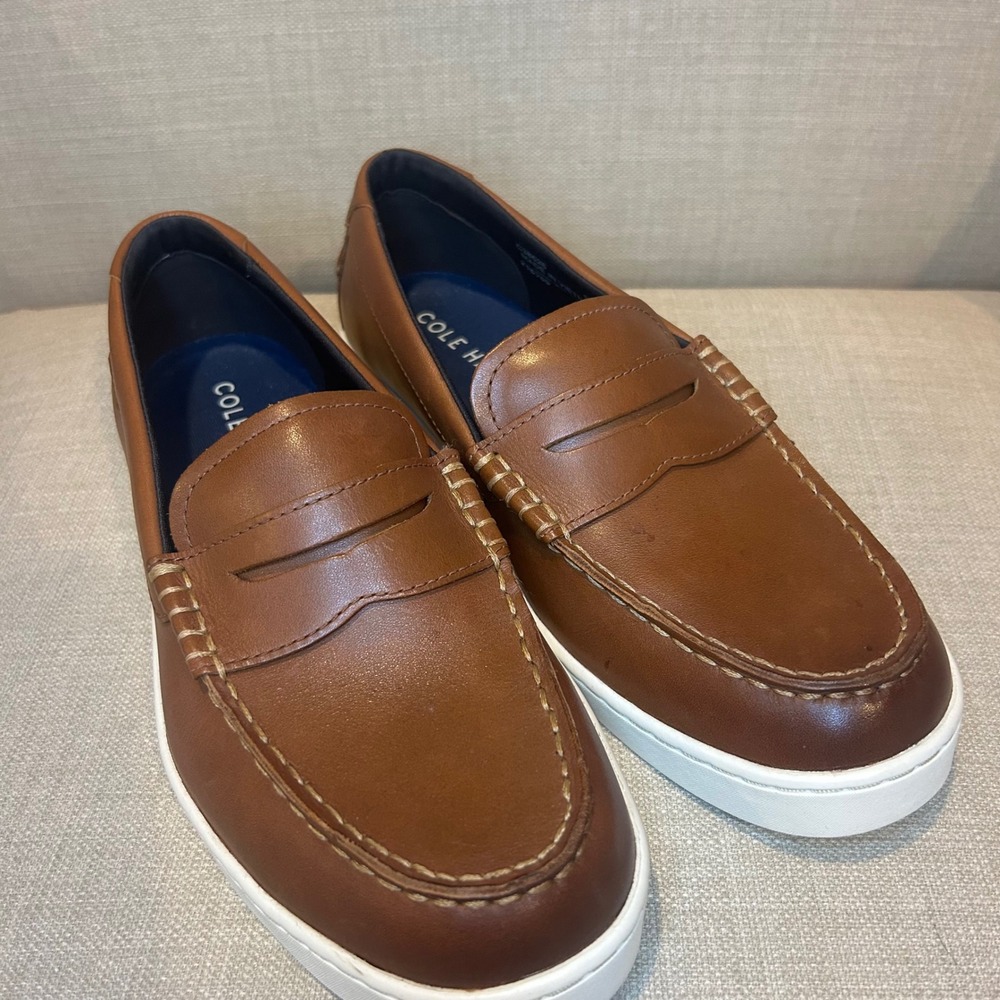 Cole Haan Mens Grand Crosscourt Penny Loafer British Tan Leather C38626 Size 9M